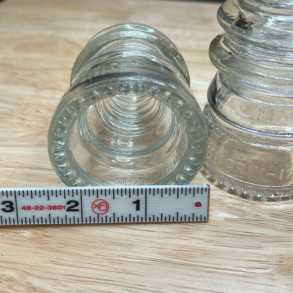 Vintage Hemingray 12 Clear Glass Insulator - Picture 10 of 12
